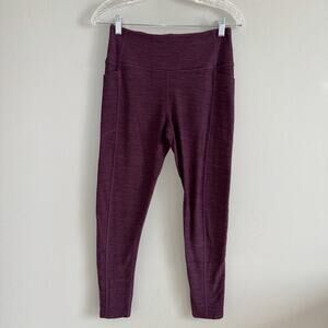 Victoria Secret Woman’s Purple Leggings Size 10 High Waist Ankle Cropped Pockets